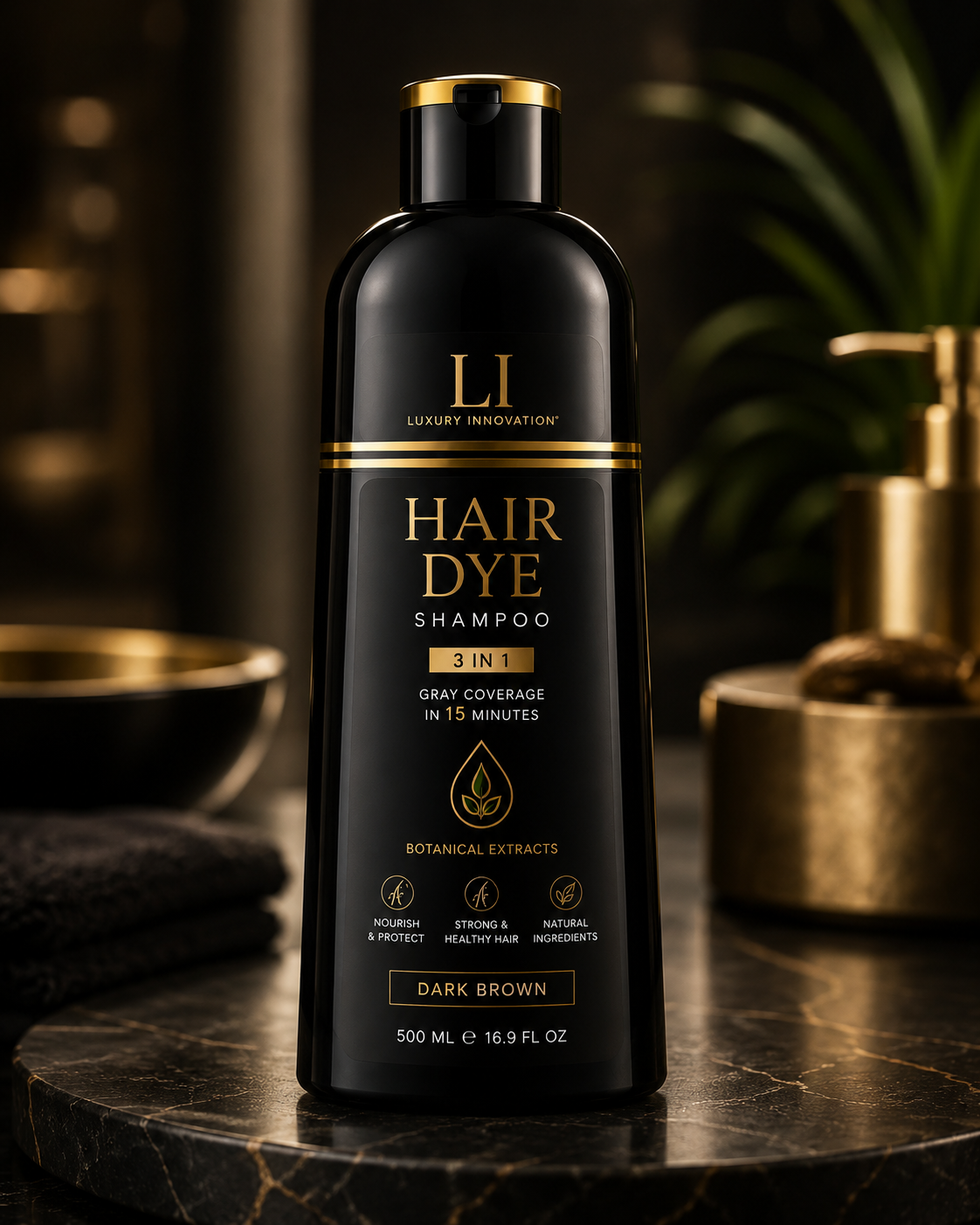 Champú Tinte Castaño Castaño Sminktec Ingredientes Herbales Champú Natural Tinte para el Cabello para Mujeres Hombres