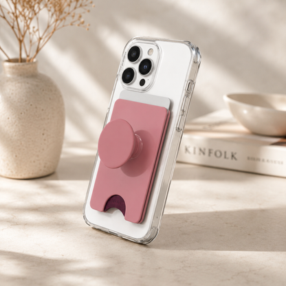 Billetera PopSockets para teléfono con agarre extensible para teléfono Tarjetero para teléfono - Clay