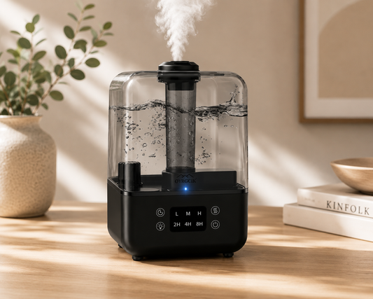Humidificador Ultrasónico LuxeMist™ de 5L y Difusor de Aceites Esenciales – Niebla de Aire Silenciosa de Llenado Superior para Dormitorios y Habitaciones Grandes