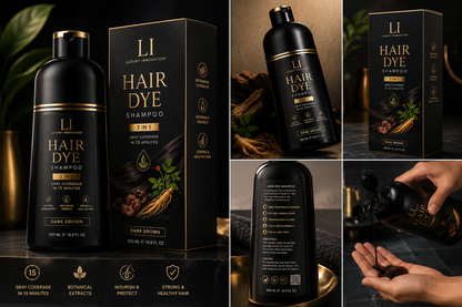Champú Tinte Castaño Castaño Sminktec Ingredientes Herbales Champú Natural Tinte para el Cabello para Mujeres Hombres