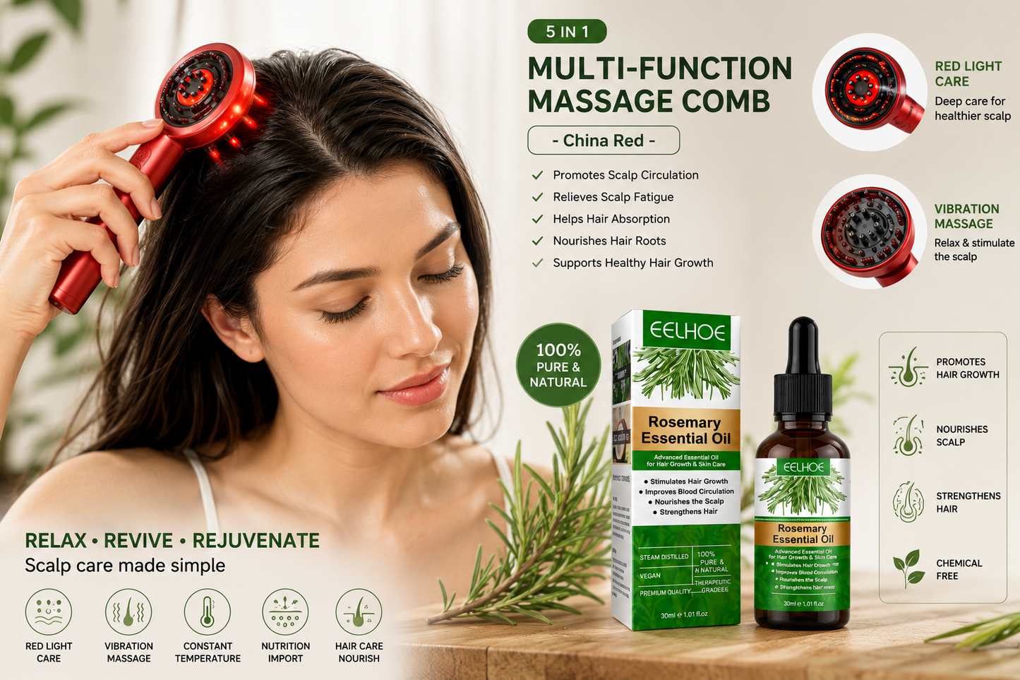 Comb Scalp Massager